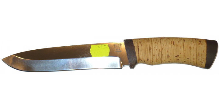 Нож Н1Т 95Х18 текстолит, береста