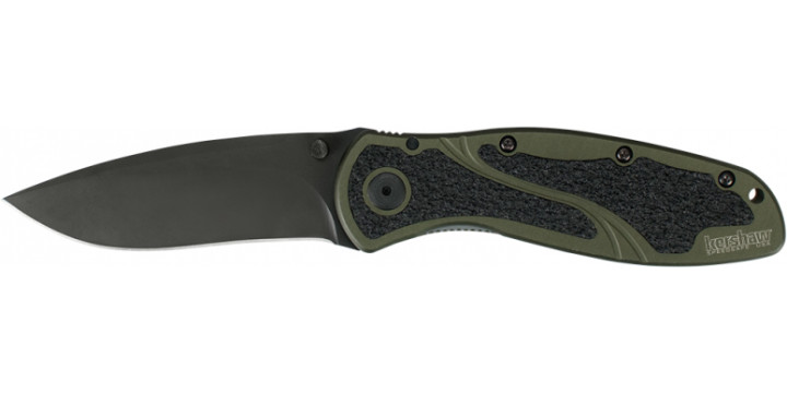 Нож Kershaw складной, черное лезвие 14С28N, черно-оливковая рукоять К1670OLBLK