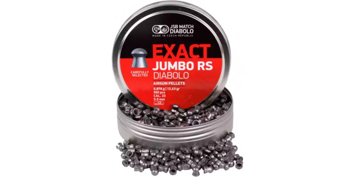 Пули 5,5 Exact Jumbo RS 0, 87г(500)шт.JSB 40470015