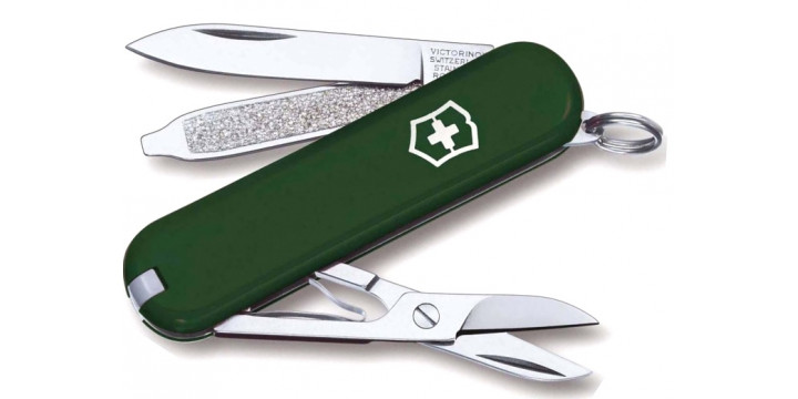 Нож брелок CLASSIC 58мм зеленый 0.6223.4