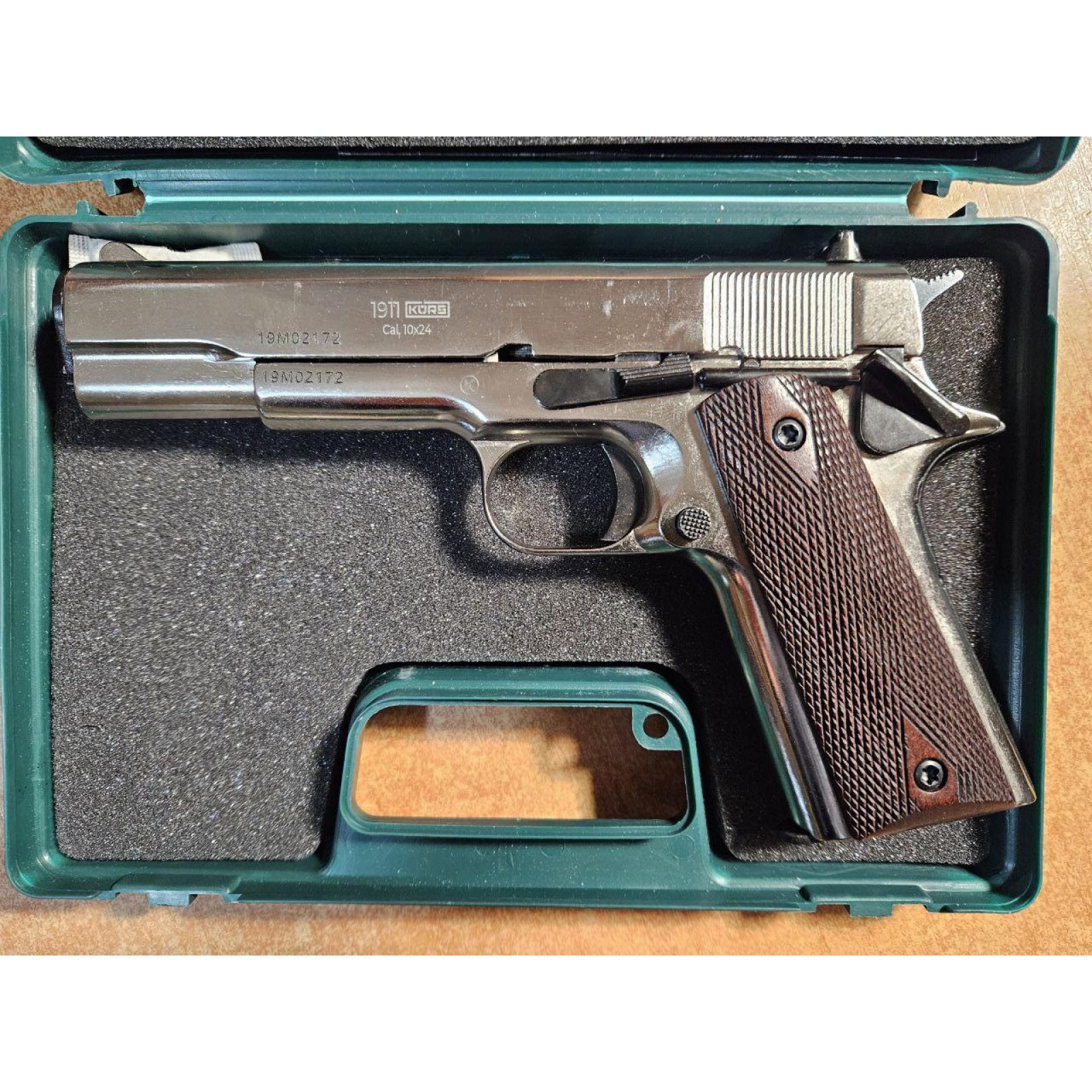 Пистолет списанный охолощенный 1911 Kurs(Colt) хром СХП кал.10х24